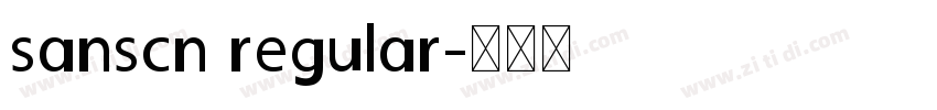 sanscn regular字体转换